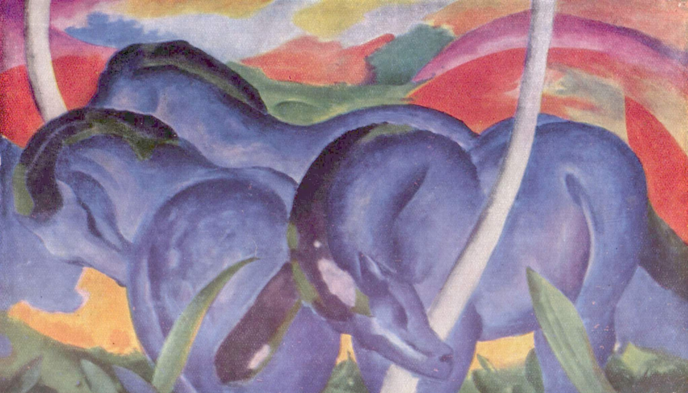 Franz Marc. Large blue horses