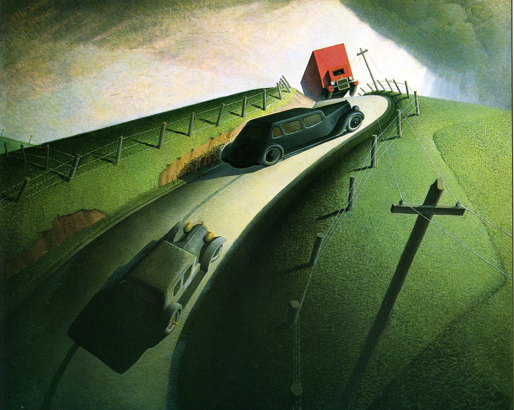 Grant Wood. Death on ridge road