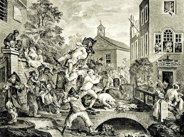 William Hogarth. Triumph selected in Parliament