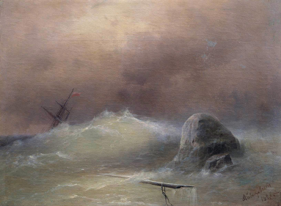 Ivan Aivazovsky. Stormy sea