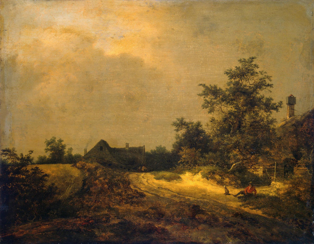 Peasant houses in the dunes