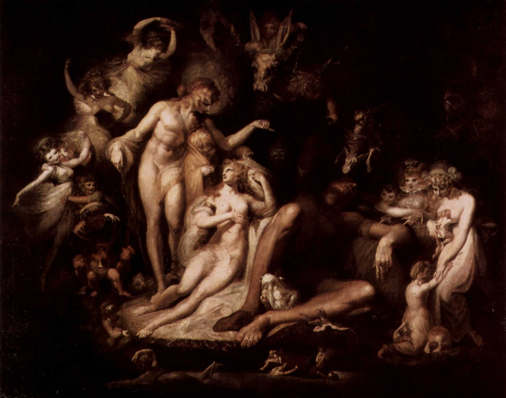 Johann Heinrich Fuessli. The awakening of the elves of Queen Titania