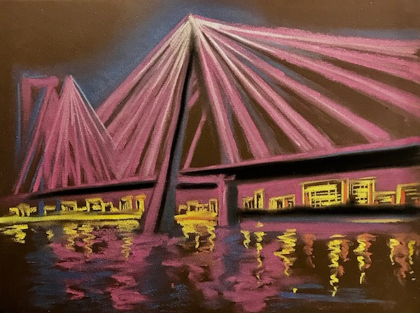 Larissa Lukaneva. 大桥。照明。素描。