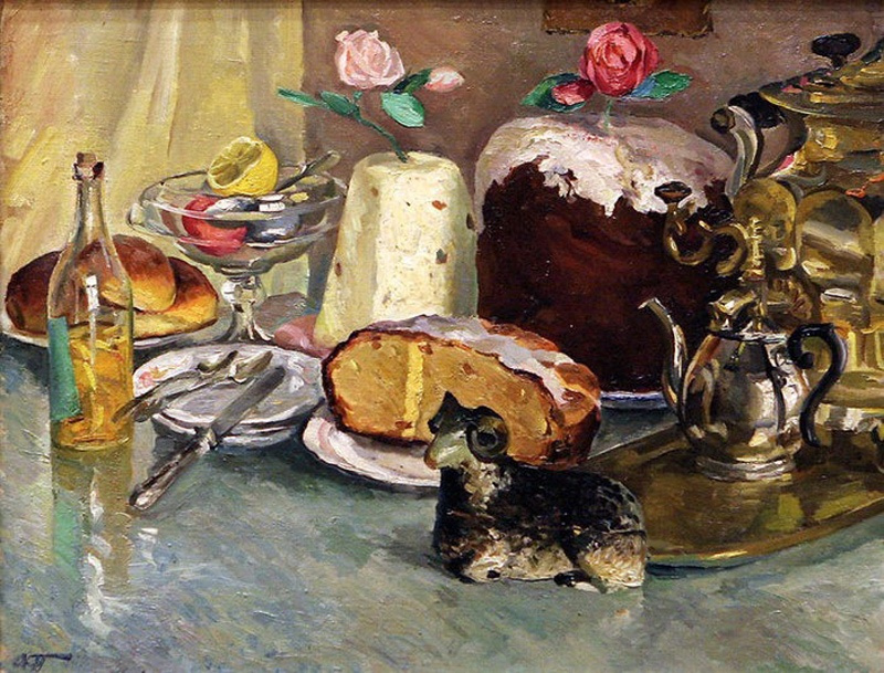 Arkady Alexandrovich Plastov. Easter still life