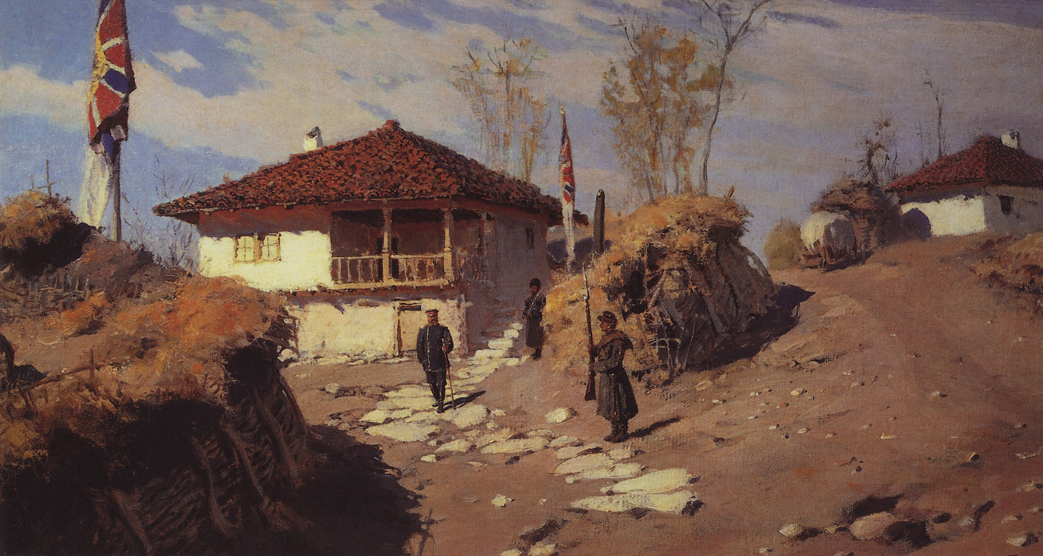 Vasily Dmitrievich Polenov. L'appartamento principale della squadra del comandante Ruschuksky a Brestovets