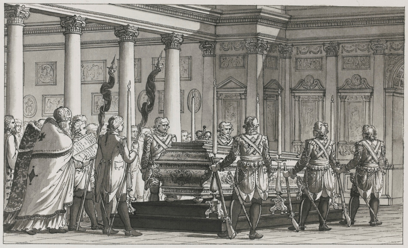 Giacomo Quarenghi. Burial of emperor paul i