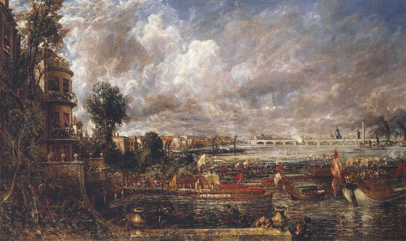 John Constable. The opening of Waterloo bridge on 18 June 1817