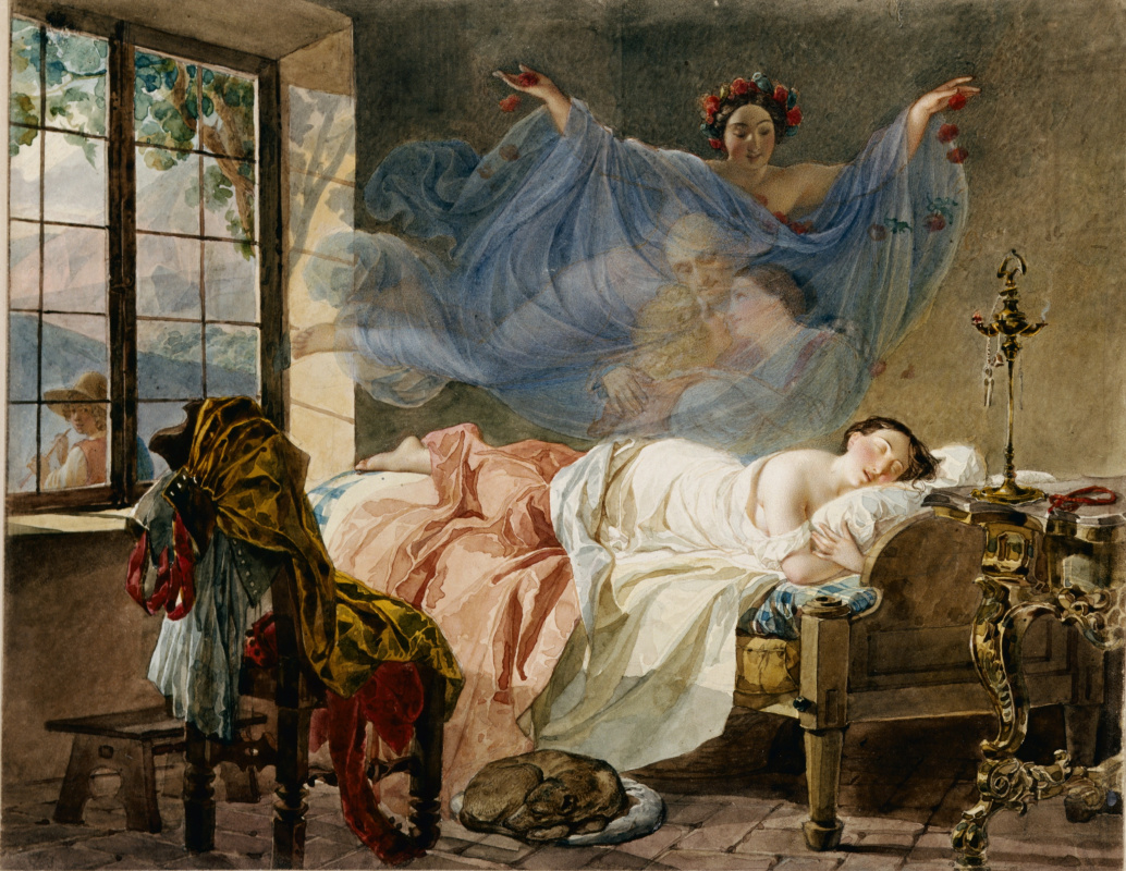 Karl Bryullov. The dream of a young girl before dawn