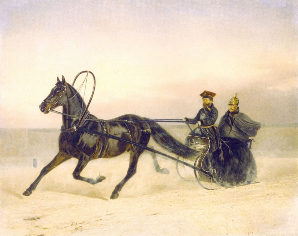 Nikolay Egorovich Sverchkov. Nicholas I in a sleigh