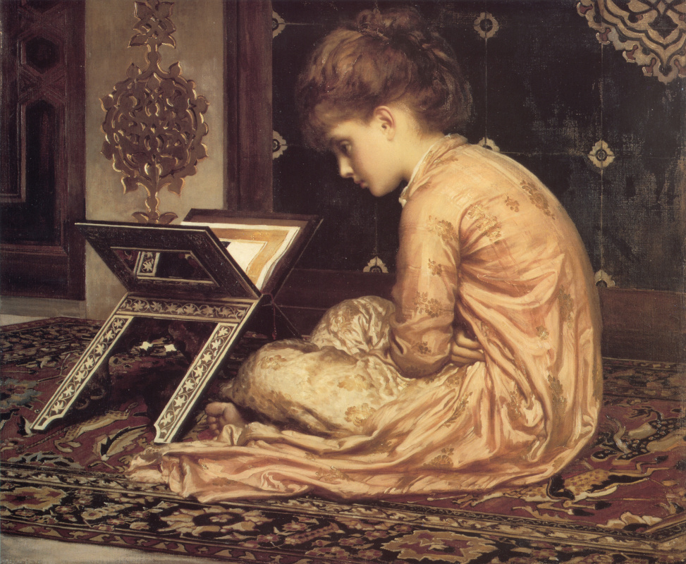 Frederic Leighton. Study at the reading table