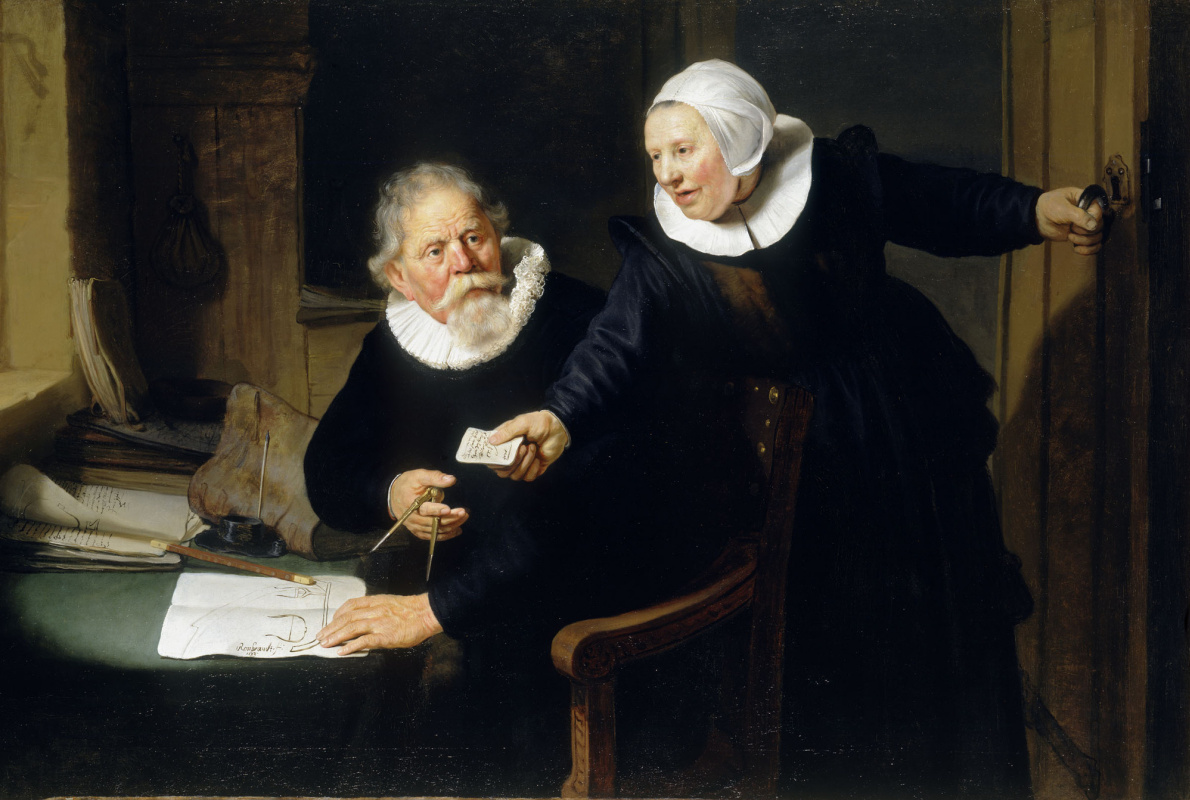 Rembrandt Harmenszoon van Rijn. Shipbuilder and his wife (Jan Rixen and his wife Griet Jans