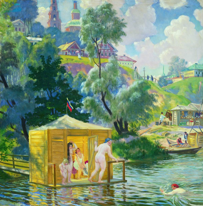 Boris Kustodiev. Bathing