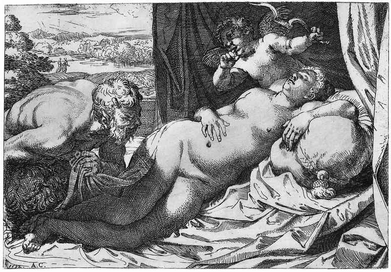 Annibale Carracci. Jupiter and Antiope