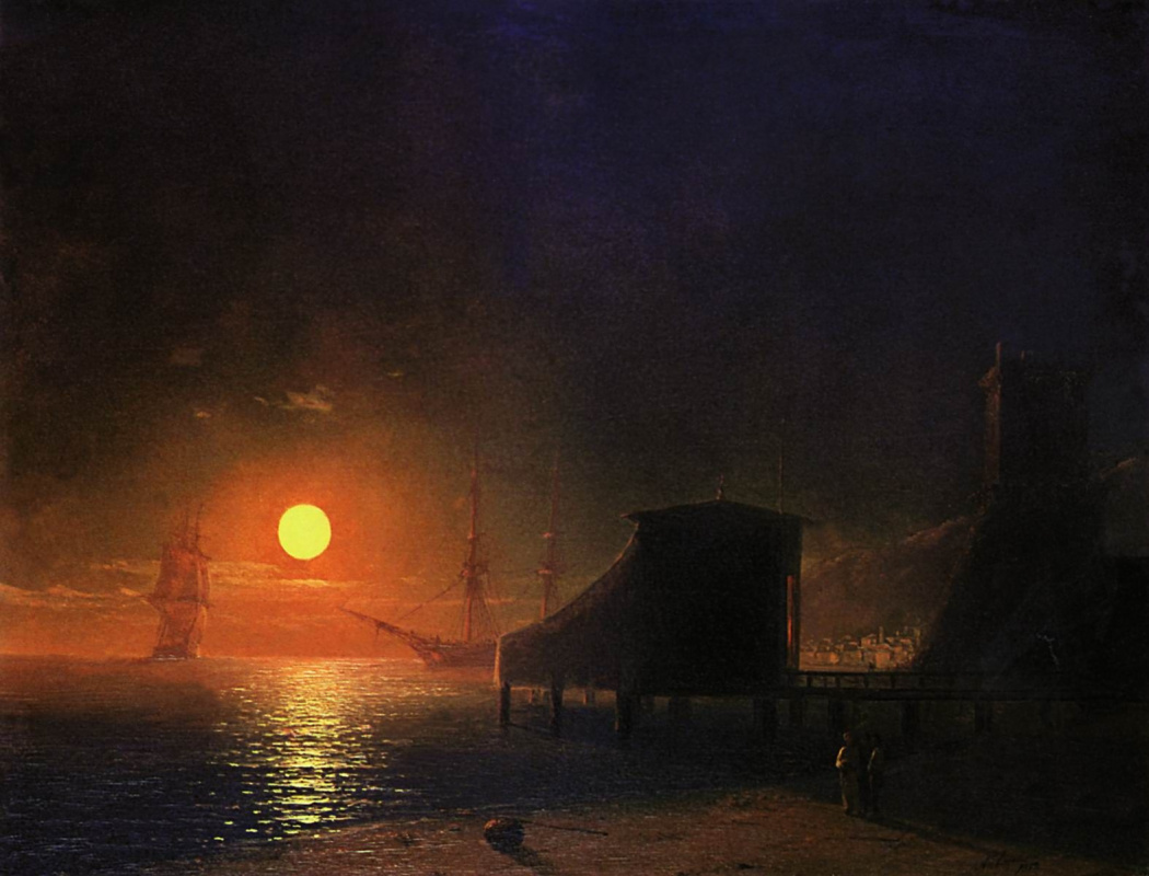 Ivan Aivazovsky. Theodosius. Moonlit night