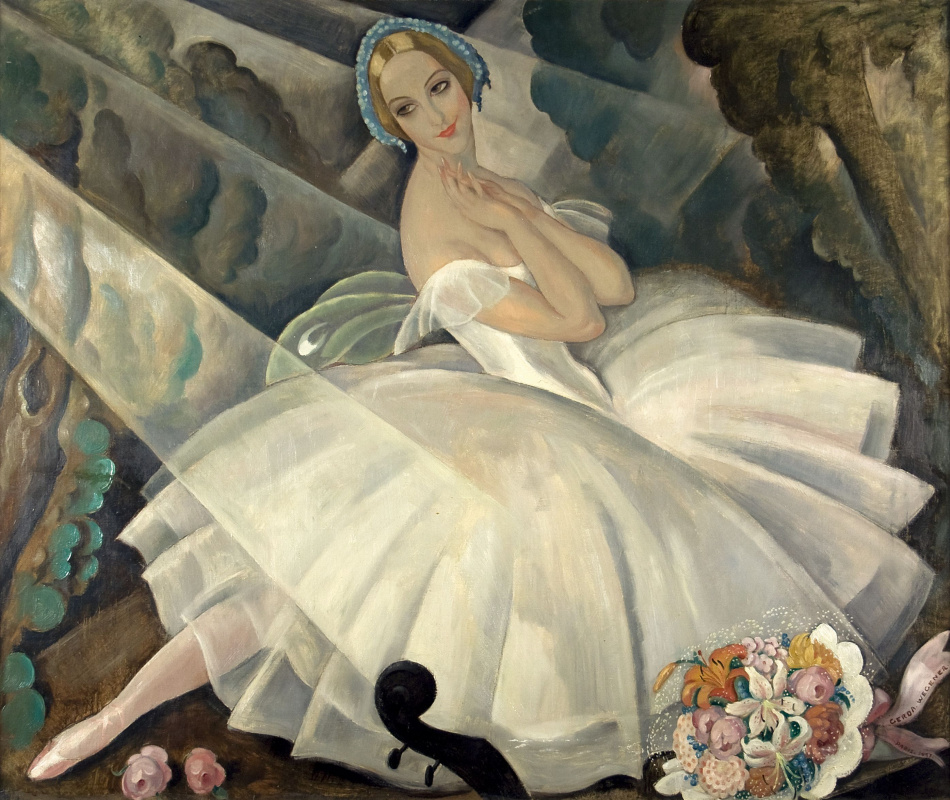 Gerda Wegener. Ballerina Ulla Poulsen dans le ballet "Chopiniana"