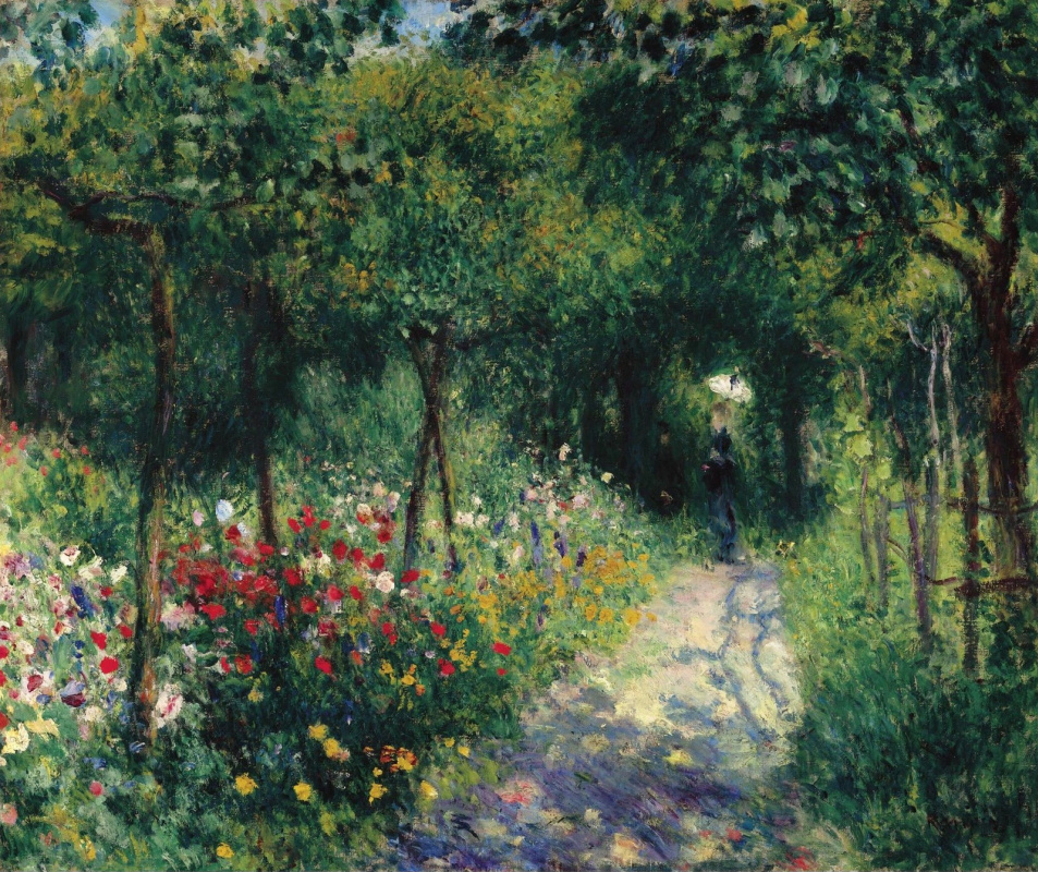 Pierre Auguste Renoir. Mujer en el jardin