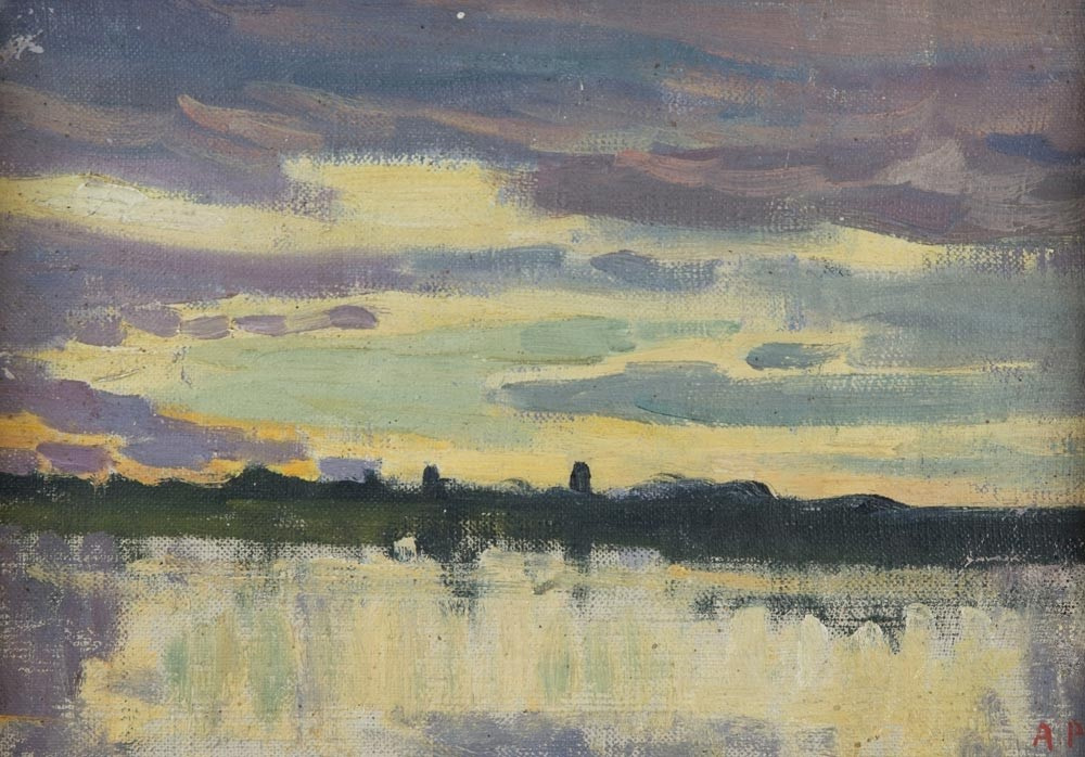 Arkady Alexandrovich Rylov. A quiet evening on the lake