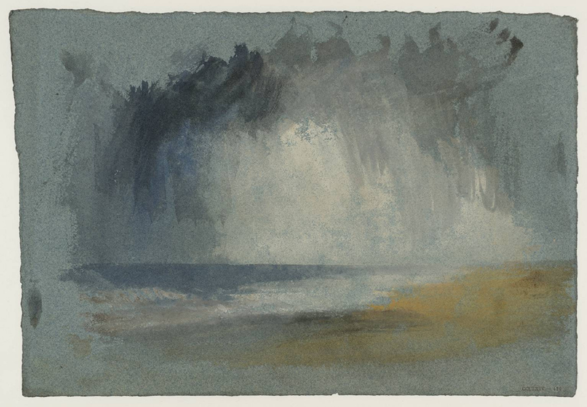 Joseph Mallord William Turner. Grey clouds over the sea