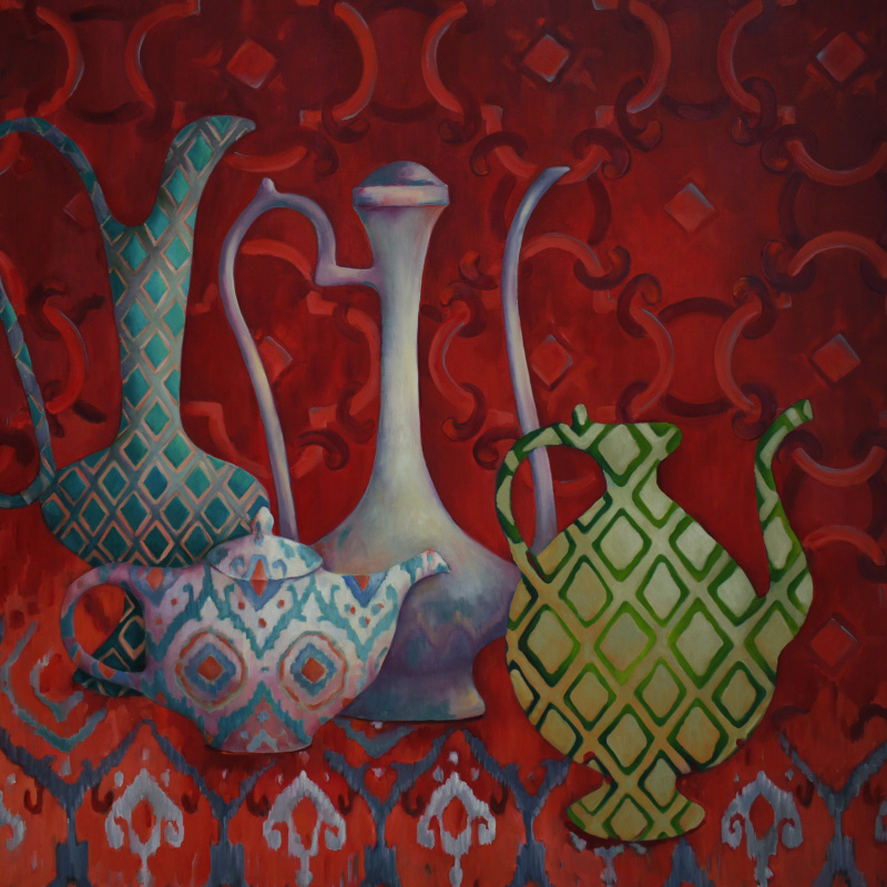 玛丽娜 维内迪克托娃. Jugs - Not Jugs 2, 80*80 cm