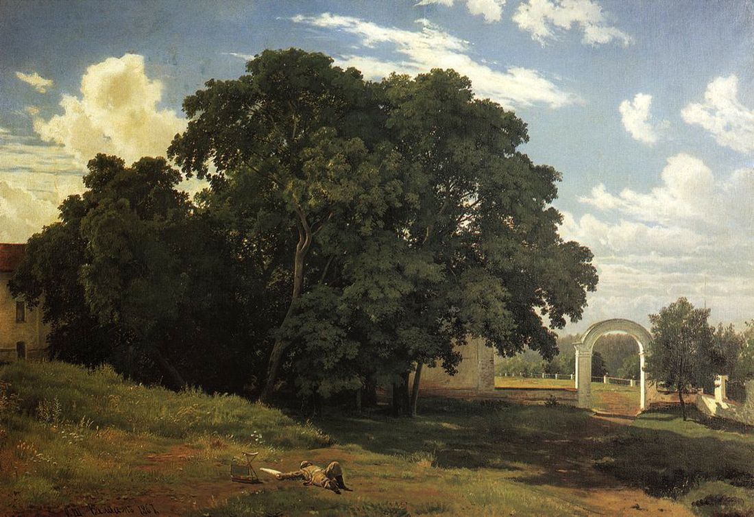 Ivan Shishkin. At the Church fence. Balaam