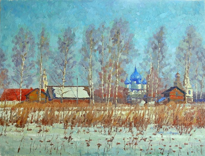 Mikhail Rudnik. Suzdal Kremlin. View from the Kamenka floodplain