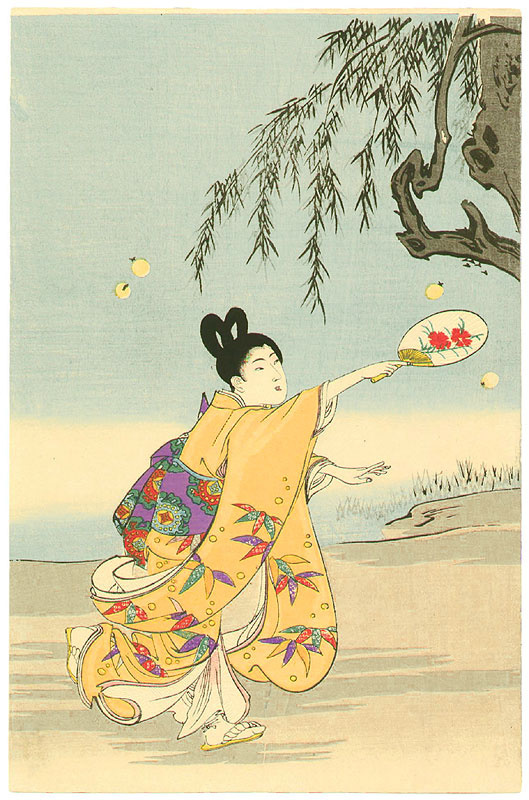 Toyohara Chikanobu. Lov na Firefly