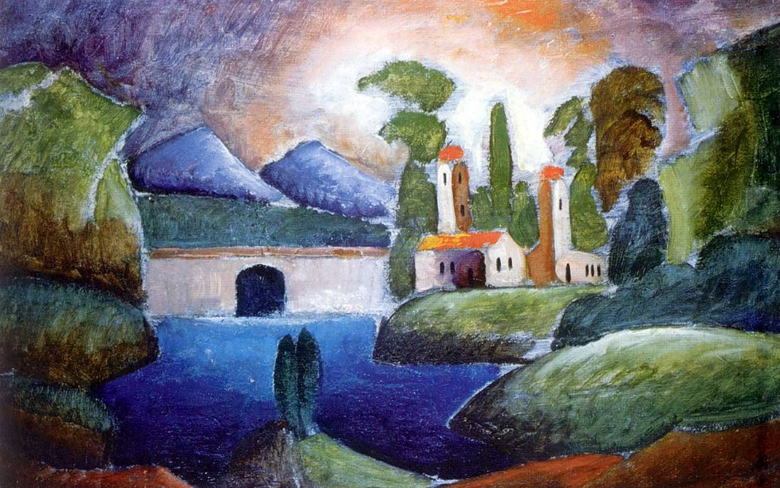 Ilya Mashkov. Landscape with towers