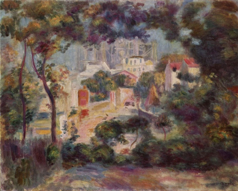 Pierre-Auguste Renoir. View of the new building of the Church of Sacre-Coeur