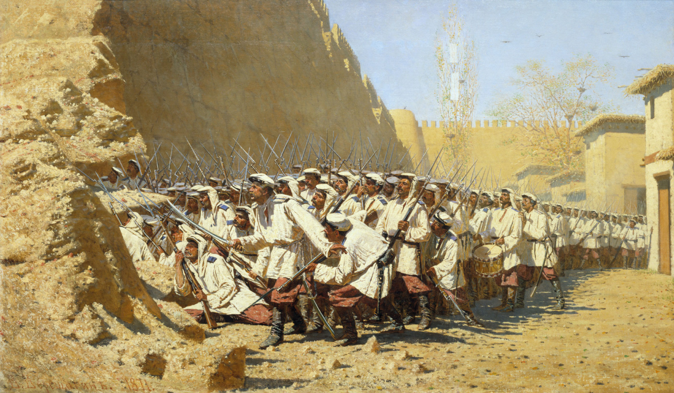 Vasily Vereshchagin. At the fortress wall. "Let him come"