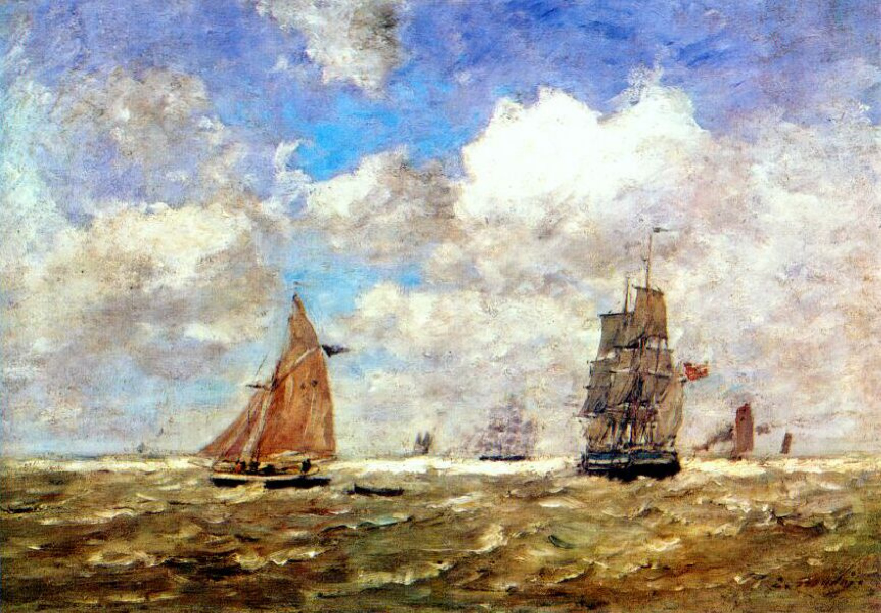 Open sea, 1875 by Eugene Boudin: History, Analysis & Facts | Arthive