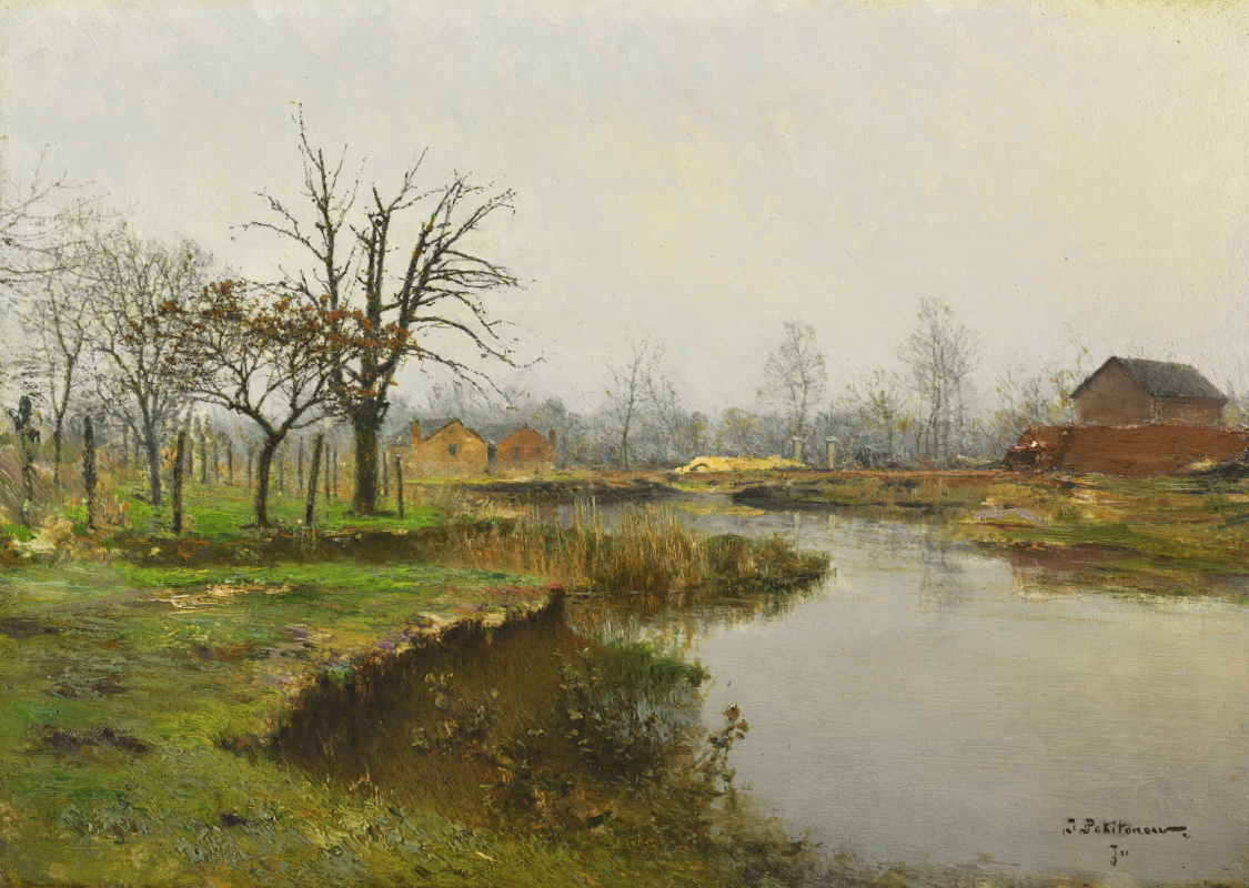 Ivan Pavlovich Pohitonov. Jupe-sur-Meuse. Pond