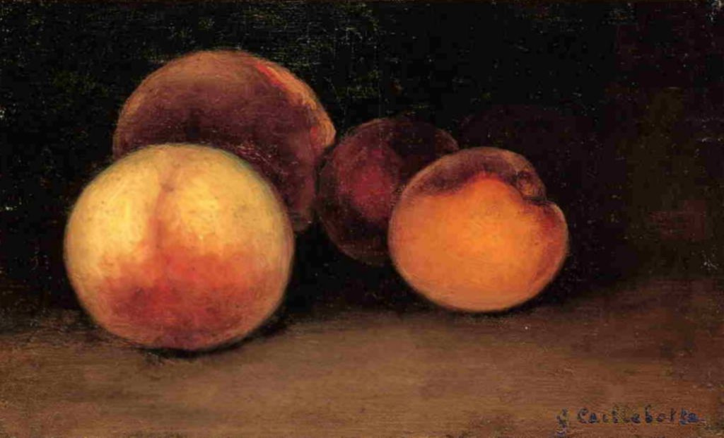 Gustave Caillebotte. Peaches, nectarines and apricots