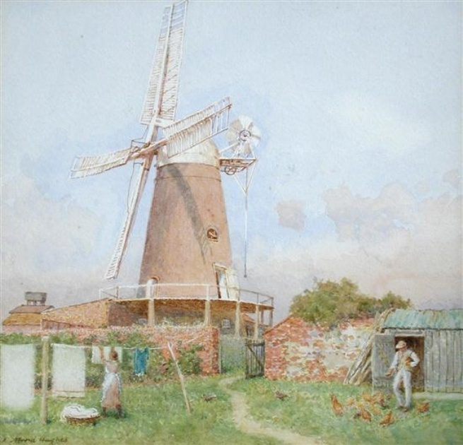 Arthur Hughes. Windmill