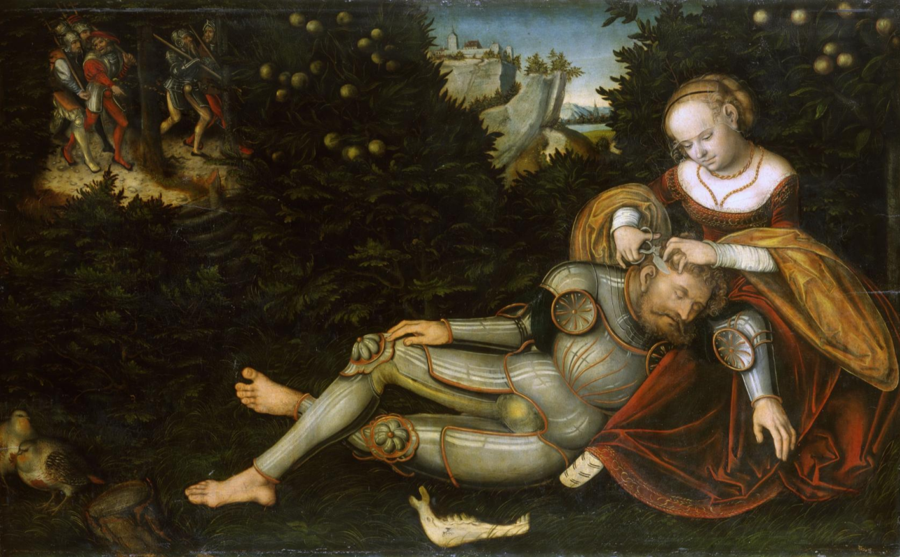 Lucas the Younger Cranach. Samson and Delilah.