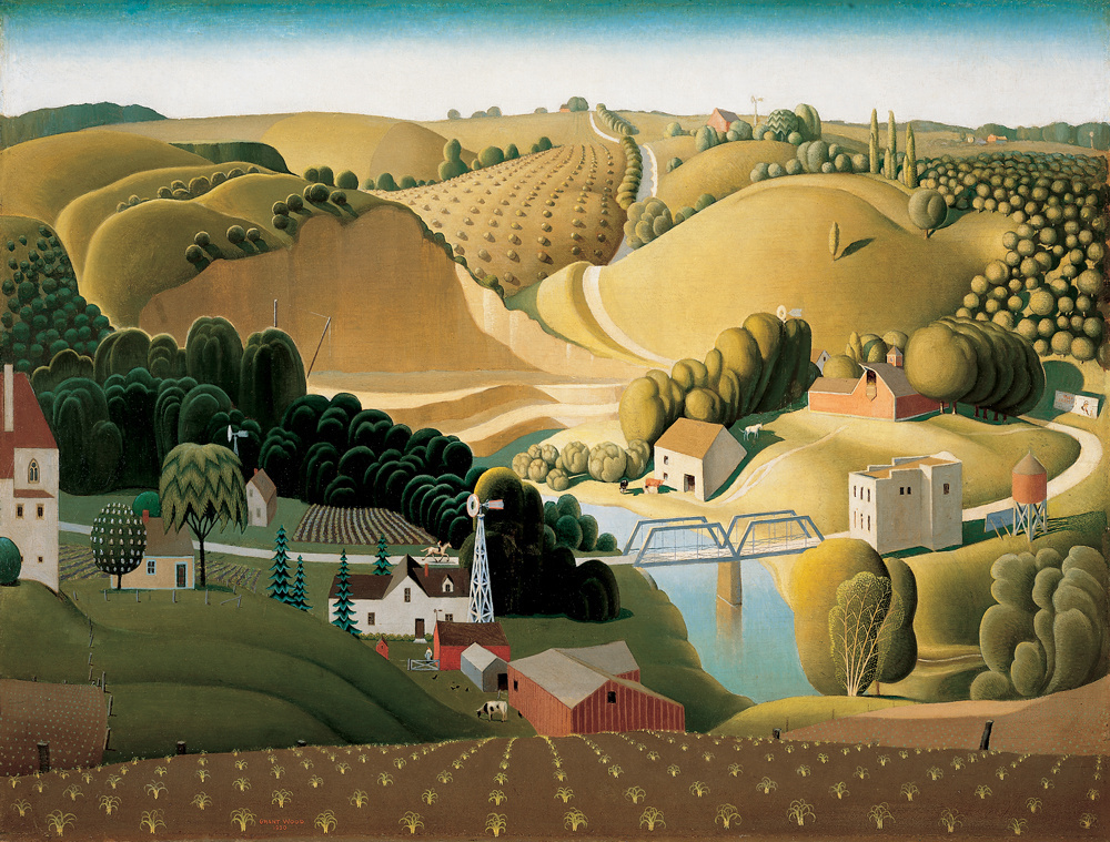 Grant Wood. Stone City, Iowa