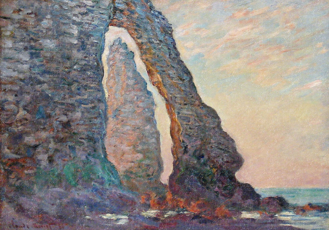 Claude Monet. The rock Needle, the view through the Porte d amont, Etretat