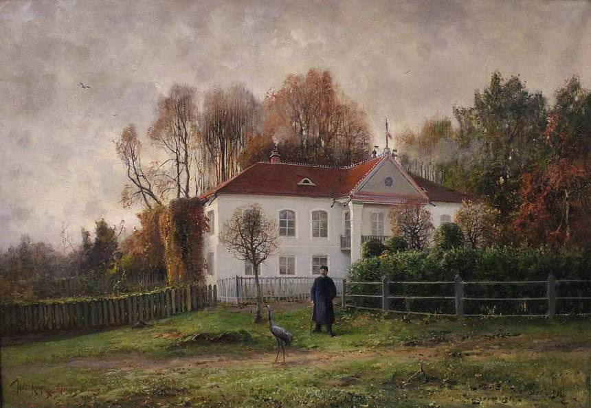 Julius Klever. 白俄罗斯景观。 庄园的Tecelote