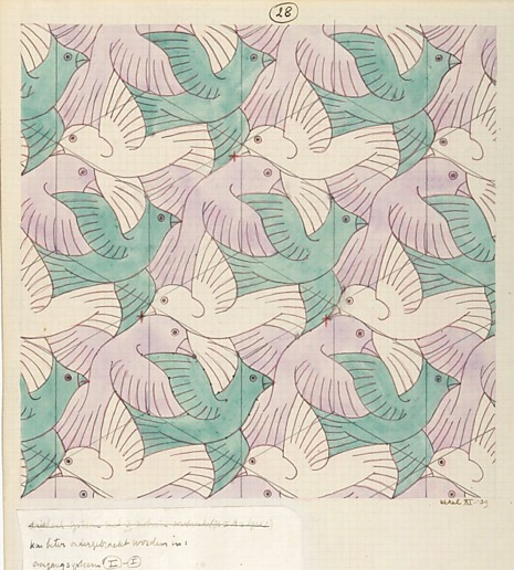 Maurits Cornelis Escher. Three Birds (No. 28)