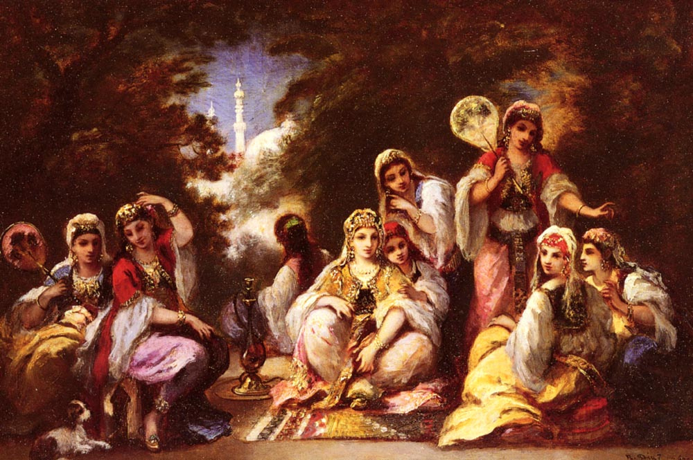 Narcisse Virgilio Díaz de la Peña. Women in the seraglio