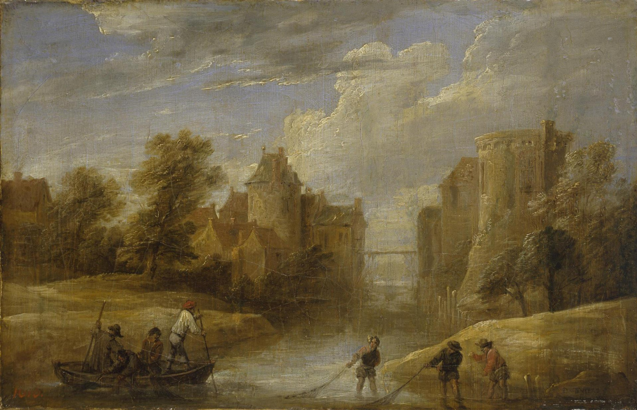 Landscape with fishermen