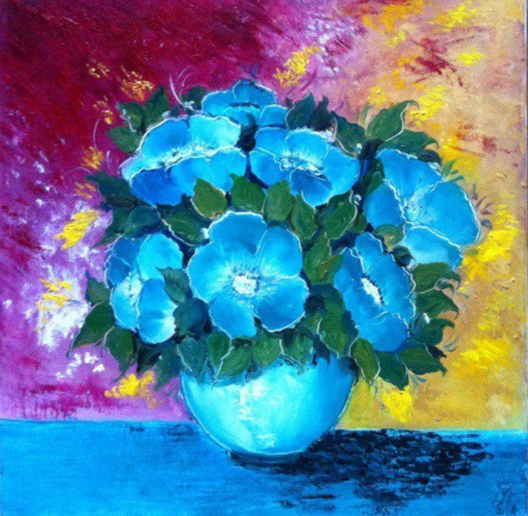 Galina Nikolaevna Silina. BLUE FLOWERS