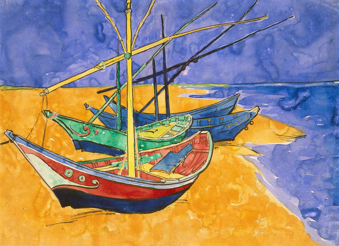 Vincent van Gogh. Boats at Saintes-Maries