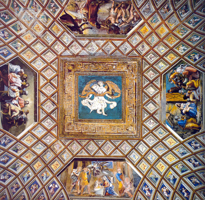 Raphael Sanzio. Scenes from the life of Christ. The painting of the ceiling of the Raphael loggias of the Palace of the Pope in the Vatican