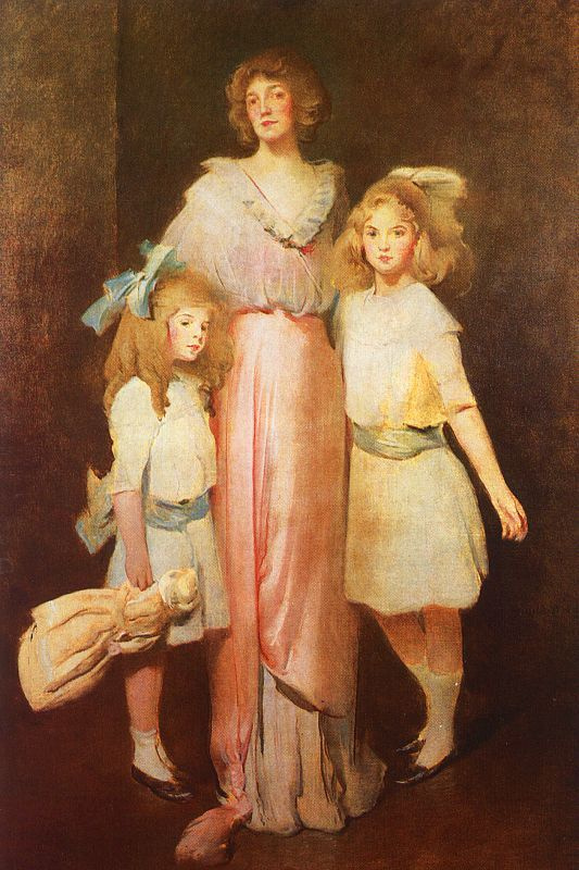 John White Alexander. Mrs. Daniels and her two children