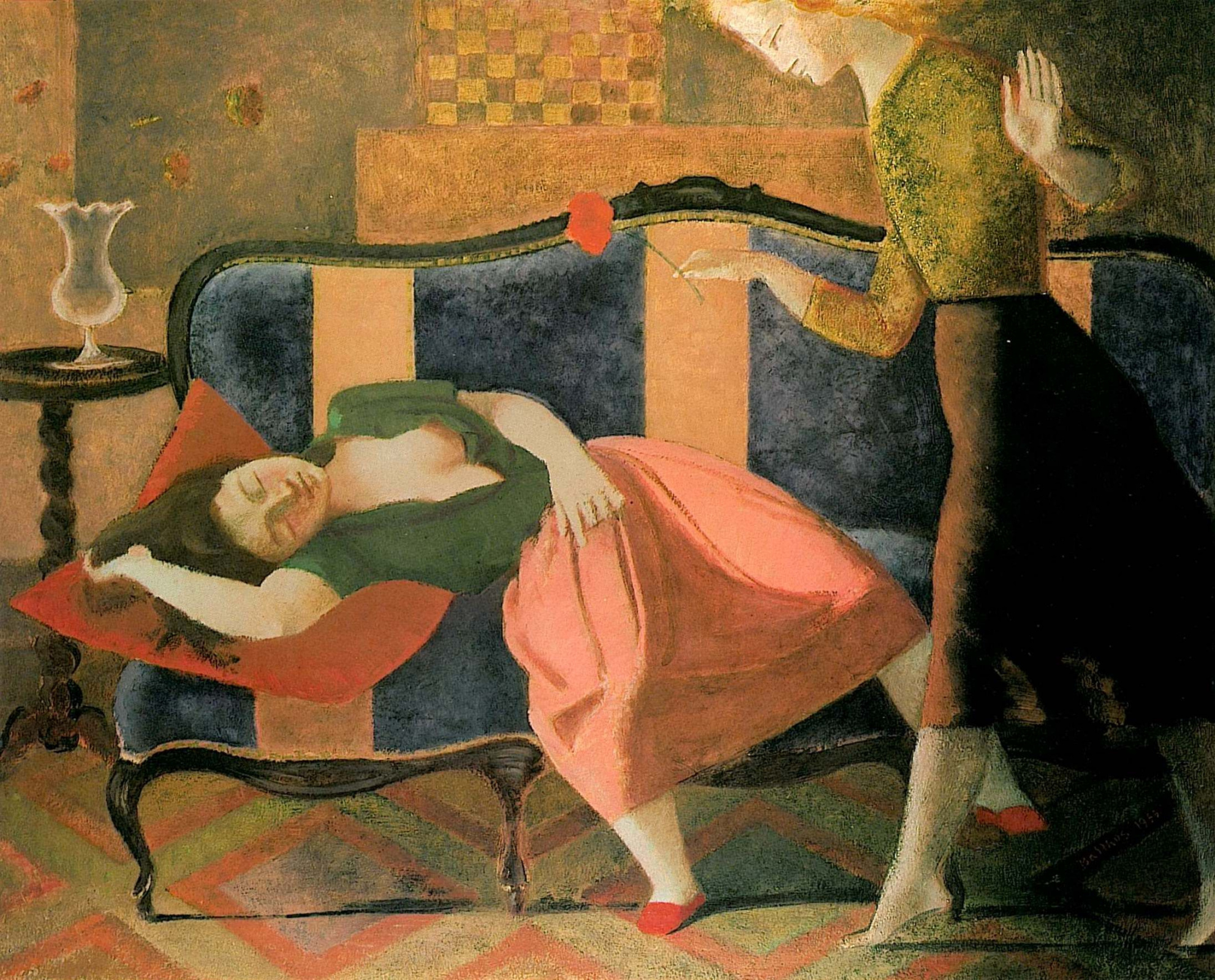 Balthus (Balthasar Klossovsky de Rola) Sleep, 1955, 162×130 cm: Description  of the artwork | Arthive