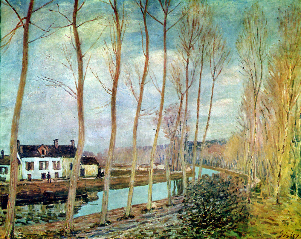Alfred Sisley. The channel of the Loing