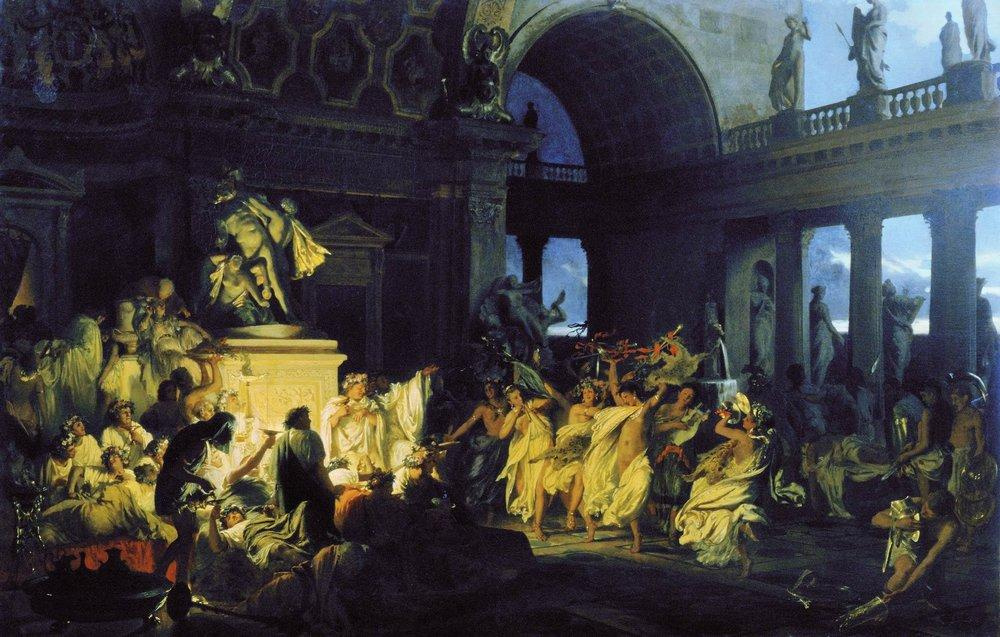 Генрих Ипполитович Семирадский. Roman Orgy brilliant time Caesarism