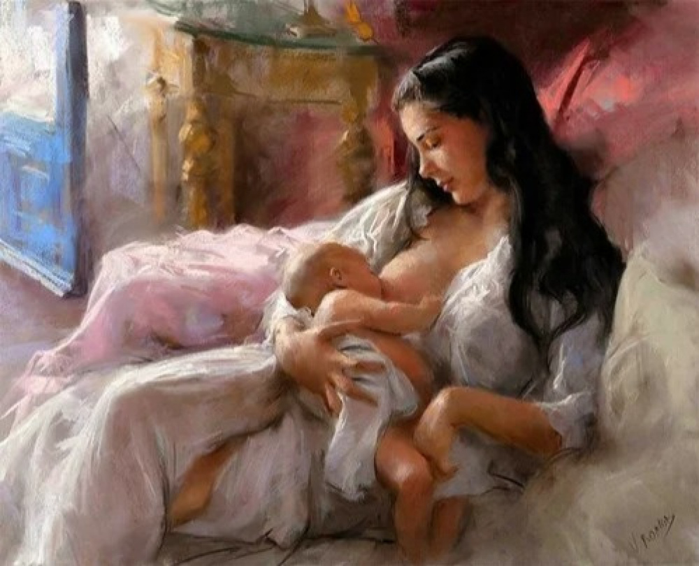 Young mother by Vicente Romero Redondo: History, Analysis & Facts | Arthive