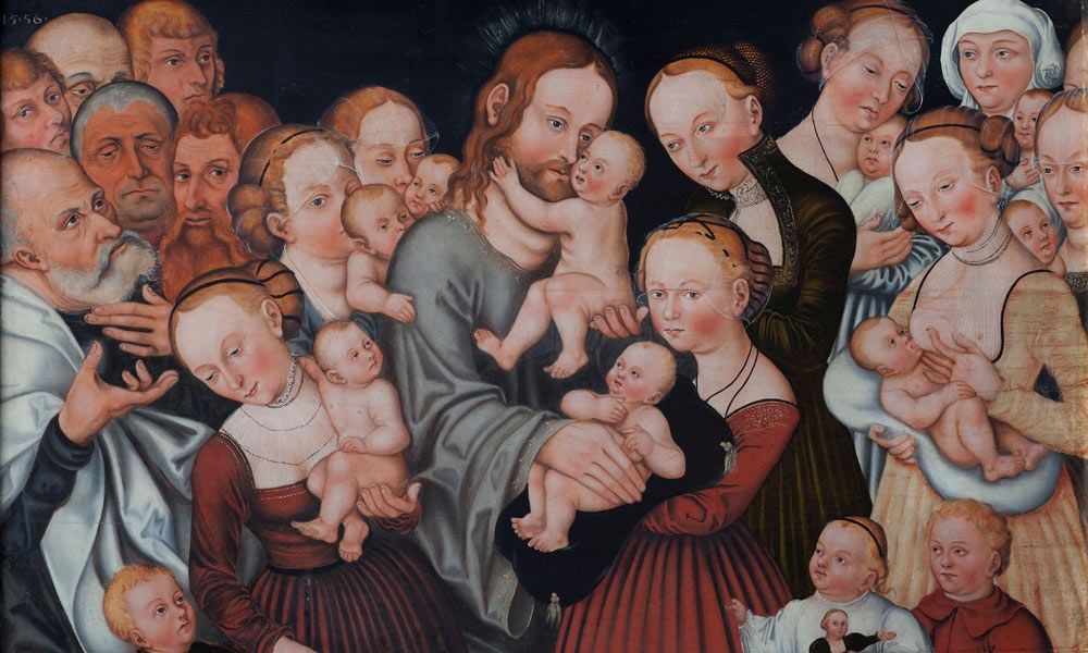 School Cranach. Let the children come to me