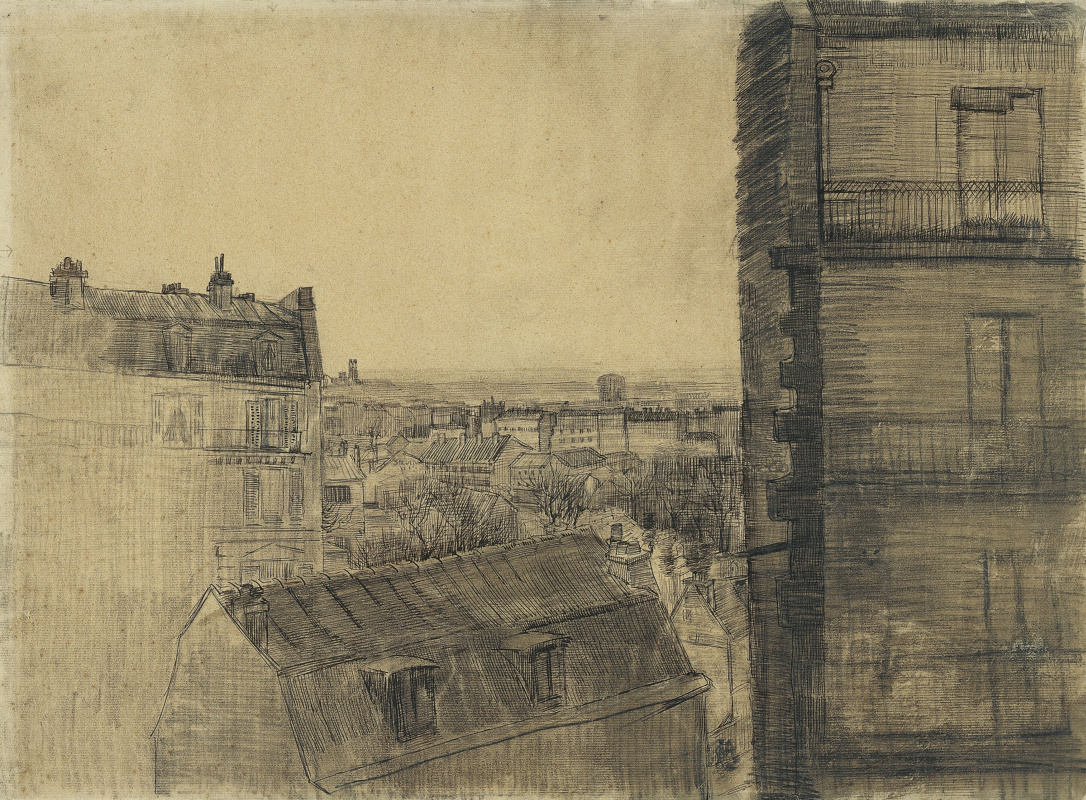 Vincent van Gogh. The view from the apartment on Rue Lepic